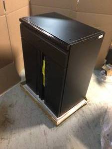 Regular Duty Welded 24-Gauge Steel 1-Drawer 2-Door Garage Base Cabinet in Black (24 in. W x 33 in. H x 16 in. D) by HuskyCustomer Returns See Pictures