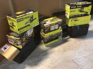 Lot of Assorted Ryobi Chainsaws Customer Returns See Pictures