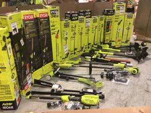 Lot of Assorted and Mixed Ryobi Lawn Care Items Various Models See Pictures