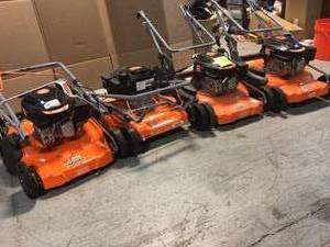 Lot of 4 YardMax Lawn Mowers Customer Returns  See Pictures
