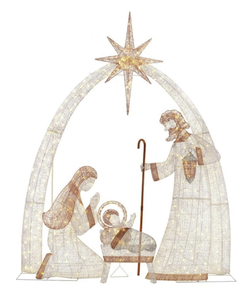 lot 11 image: HOME ACCENT HOLIDAY 10 ft Giant Nativity Set with 440 LED Lights