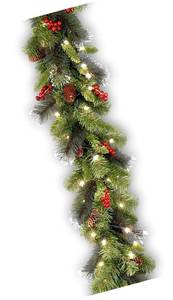 lot 80 image: NATIONAL TREE COMPANY Pre-lit Artificial Christmas Garland  Flocked with Mix