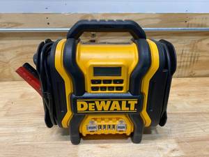 lot 96 image: DEWALT 1600 Peak Amp Portable Car Jump Starter with 120 PSI Digital Air Compressor and 500-Watt Inverter