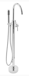 lot 12 image: AKDY TF0021 Chrome 1-Handle Residential Freestanding Bathtub Faucet with Hand Shower