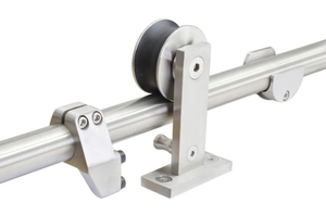 lot 9 image: CALHOME Top Mount 79 in. Stainless Steel Barn Style Sliding Door Track and Hardware Set