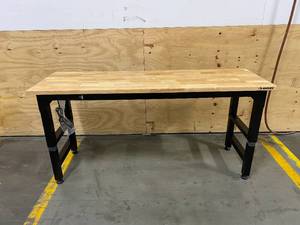 lot 3 image: HUSKY Heavy Duty 72 in. Adjustable Height Workbench in Black