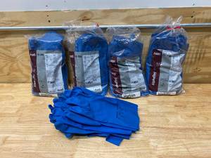 lot 37 image: ANSELL -Lot of Approximately 54 Pairs of- Natural Blue Chemical Resistant Gloves (Size 10)