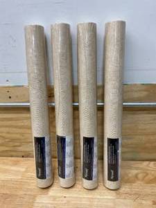 lot 107 image: NORWALL Lot of 4-  Straight Linen Wallpaper Vinyl Rolls (Covers 55 sq. ft.)