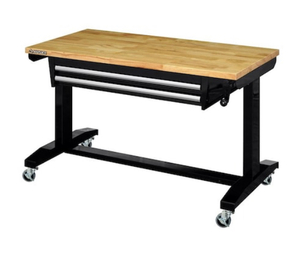 lot 4 image: HUSKY 46 in. Adjustable Height Work Table with 2-Drawers in Black