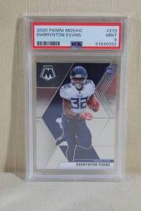 2020 Panini Mosaic Darrynton Evans Rookie Card - PSA 9