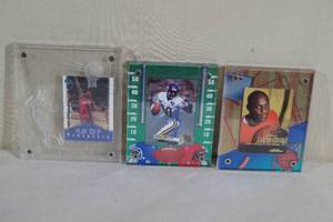 3 Cards in Extra Large Vintage Acrylic Holders - Odom, Carter, Richardson