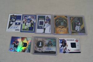 Auto and Patch Football Cards - Gaffney, Mack, LeVeon Bell 1010