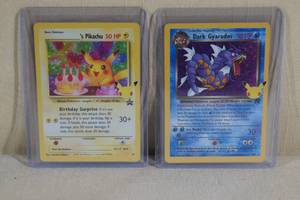 Pokemon Celebrations Pikachu and Dark Gyarados Holo Cards