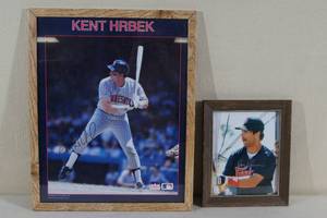 Signed Kent Hrbek Poster, Wally Backman Photo