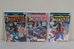 Vintage Marvel Frankenstein Monster Comic Books - #14, 16, 17