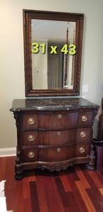 Ornate Beveled Glass Wall Mirror, b