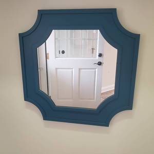 Blue Contemporary Mirror