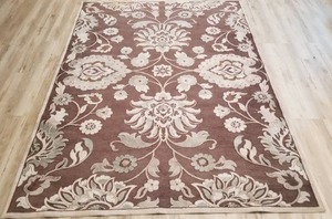 Mocha, Silver and Grey Artistic Weaver Area Rug  7.6 x 10.6