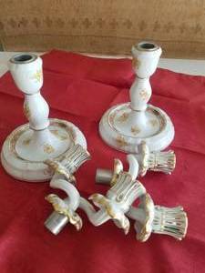 Herend Porcelain 4 Candle Candelsticks