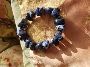 Rustic Blue Lapis Stone Bead Bracelet