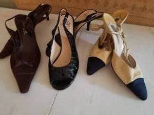 Ladies Sling Back Pumps Shoes Manolo Blahnik, Amalfi, Gunmetal