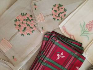 Graceful Embellished Hand Towels and Table Linens