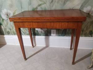 Antique French Folding Card Table