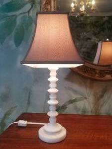Striking White Stone Candlestick Table Lamps