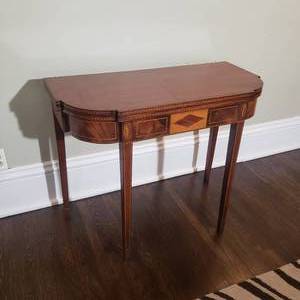 Antique Federal D Shaped Game Table