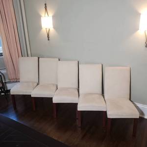 Contemporary Cream Tone Dining Chairs