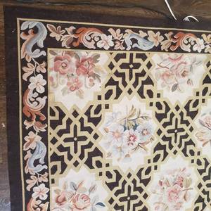 Aubusson Style Needle Point Rug  14.10 x 9.6