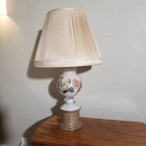 Reverse Decopage Decorated Glass Parlor Lamps