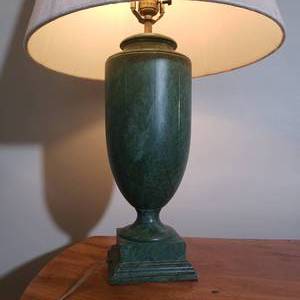 Green Resin Urn Lamp