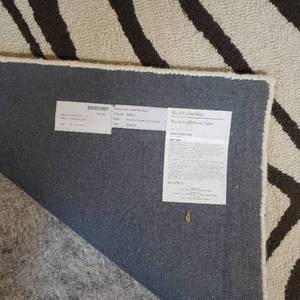 Playful Zebra Pattern Hook Area Rug