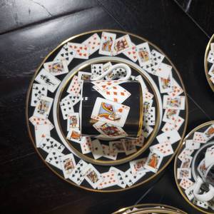 Tiffany & Company Bridge Luncheon Set Black Playing Cards