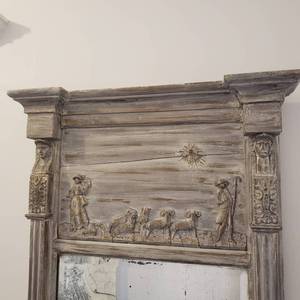 Vintage Greco-Roman Style Wall Mirror