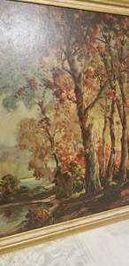 lot 91 image: Vintage Framed Print on Cardboard  Shady Nook