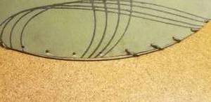 lot 21 image: MCM Green and Black Fiberglass Lamp Shade