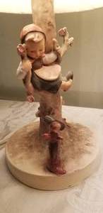 lot 28 image: Goebel Hummel Table Lamps 44A & B plus Hummel Figurines