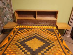 lot 8 image: MCM Bedroom Furniture Set- Full Bed Set