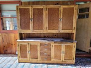 lot 45 image: Farmhouse Kitchen Pantry Cabinet