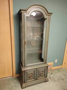 lot 37 image: Charming Green Curio Cabinet