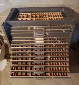 lot 129 image: Industrial Printers Typeset Cabinet