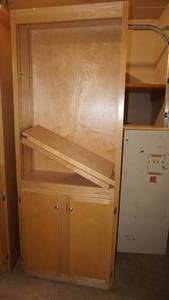 Cabinet With Two Adjustable Shelves On Top And Two Doors On Bottom With Place For Adjustable Shelves--86 T  x  33 W  x  12 12 D