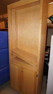 Cabinet With Two Adjustable Shelves On Top And Two Doors On Bottom With Place For Adjustable Shelves--86 T  x  33 W  x  12 12 D