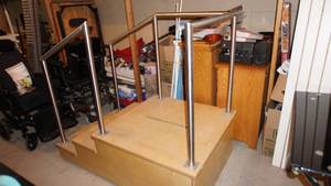 Therepy Steps With Railings---60 12 Deep  x  36 Wide  x 52 12 Tall----BRING HELP---VERY HEAVY