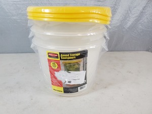 New Rubbermaid Commercial Round Storage Containers with Lids