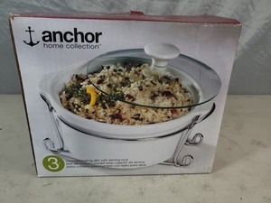 New Anchor 3 Piece Covered Baking Dish with Rack