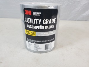 3 New Rolls of 3M Utility Grade Duct Tape