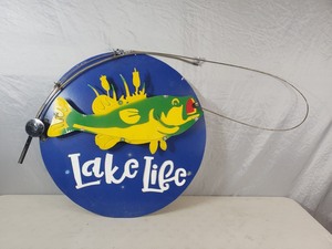 New Handmade Recycled Metal Hanging Lake Life Sign